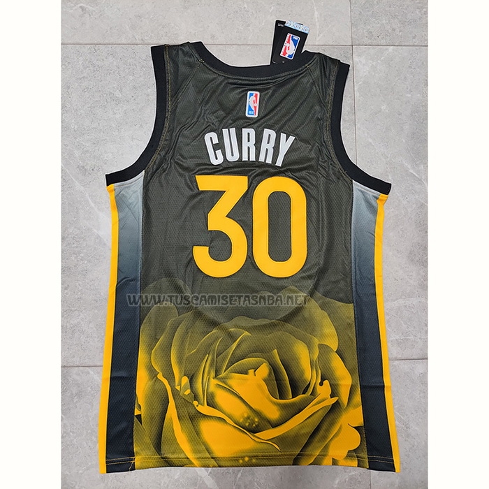 Camiseta Stephen Curry NO 30 Golden State Warriors Ciudad 2022-23 Negro